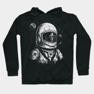 Dark Astronaut Space Horror - Eerie Galactic Nightmare Art Hoodie